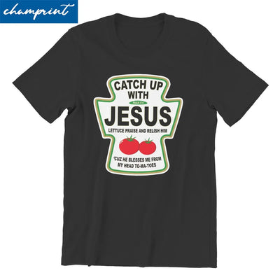"Catch Up With Jesus" Ketchup Men's T-Shirt