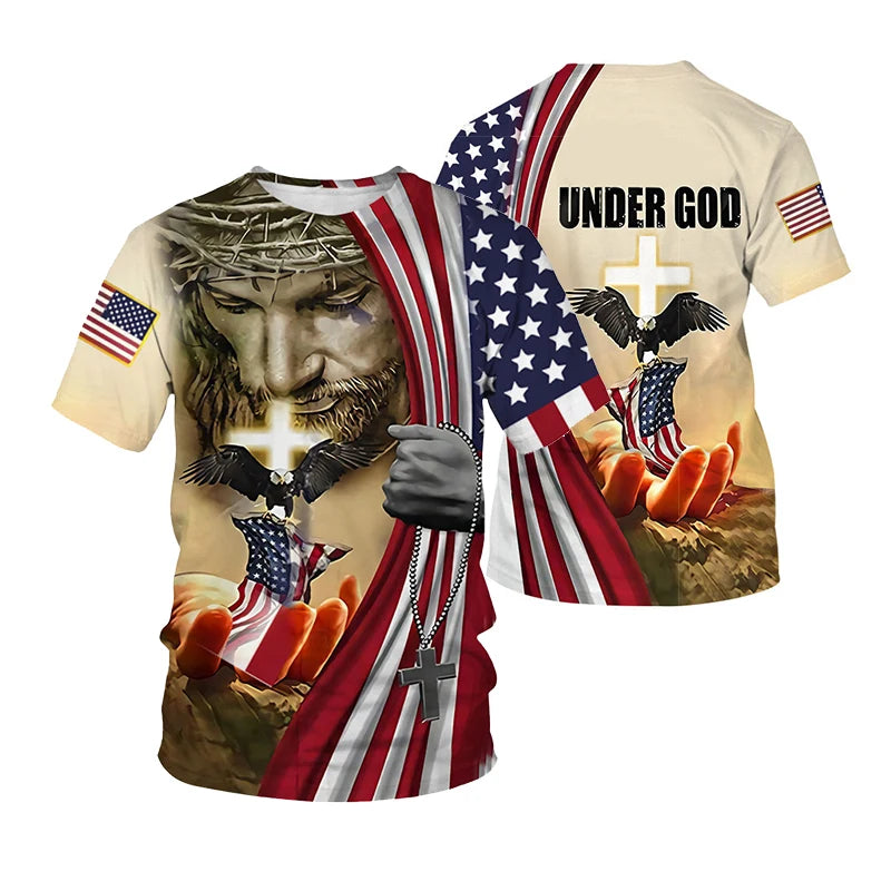 Jesus Christ 3d Printed T-shirt Men's