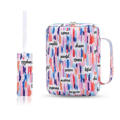 Bible Cover Case, Stylish Functional Portable Bible Carrying Case Pockets Zipper