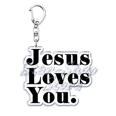 "Jesus Loves You" Letter Keychains