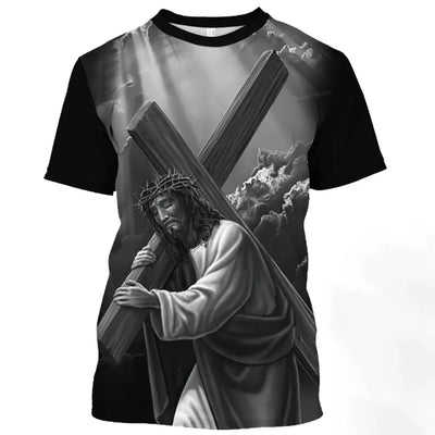 Jesus Christ Pattern T-Shirt