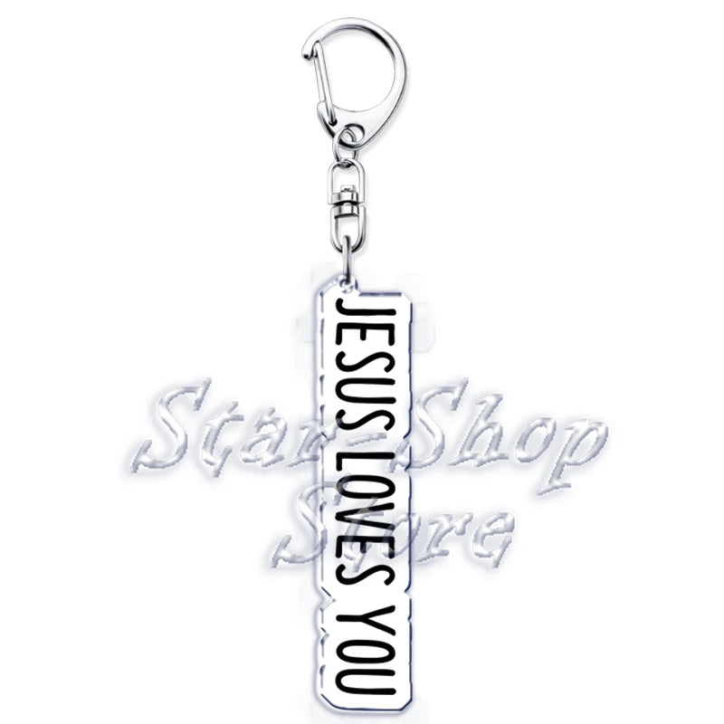 "Jesus Loves You" Letter Keychains