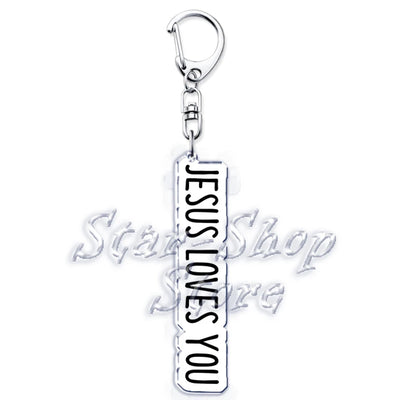 "Jesus Loves You" Letter Keychains