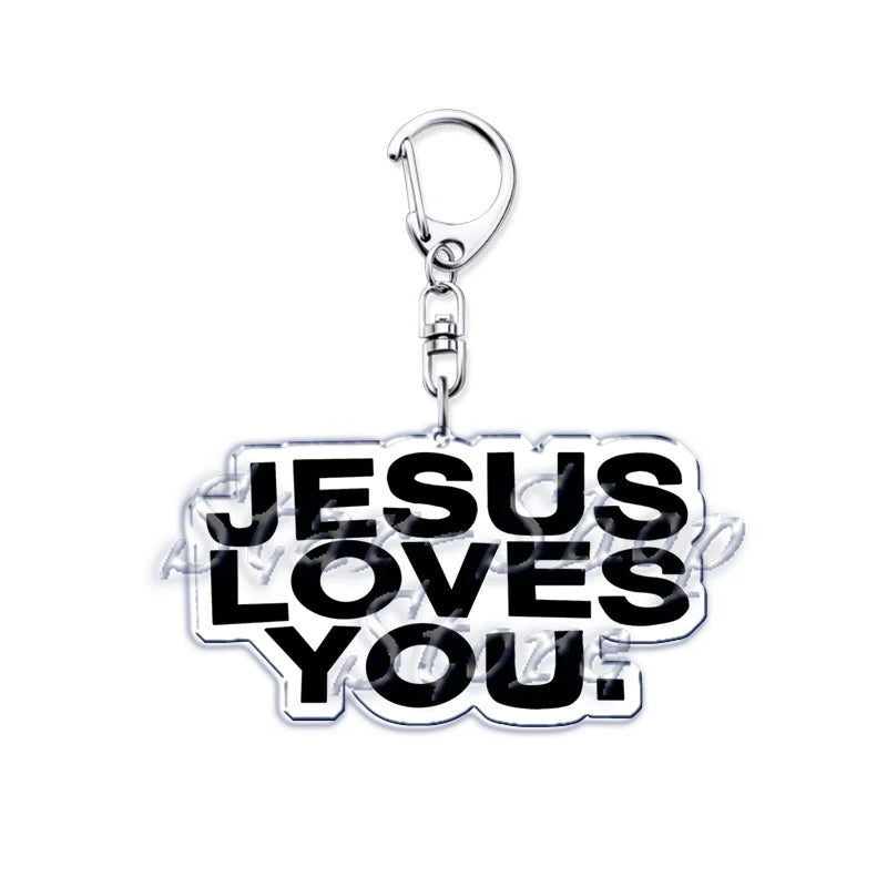 "Jesus Loves You" Letter Keychains