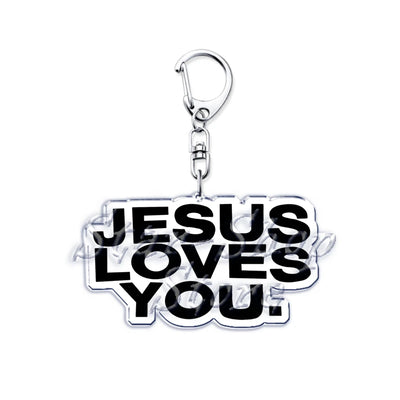 "Jesus Loves You" Letter Keychains