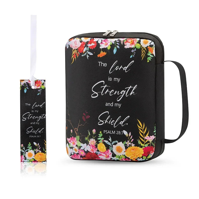 Bible Cover Case, Stylish Functional Portable Bible Carrying Case Pockets Zipper