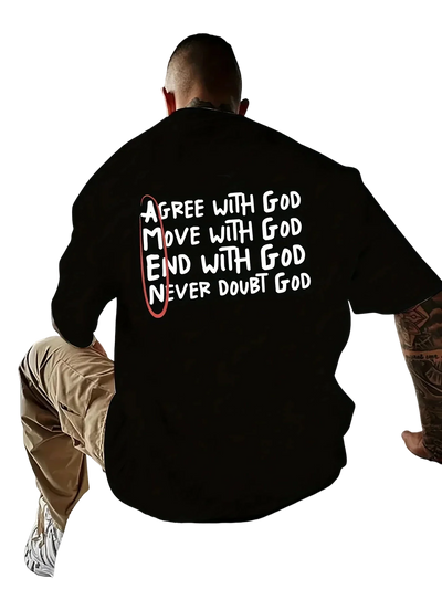 Christian God Printed T-shirts for Men High Quality 100% Cotton O-neck Short Sleeve Tops Spring Summer Daily Casual Fashion Tees