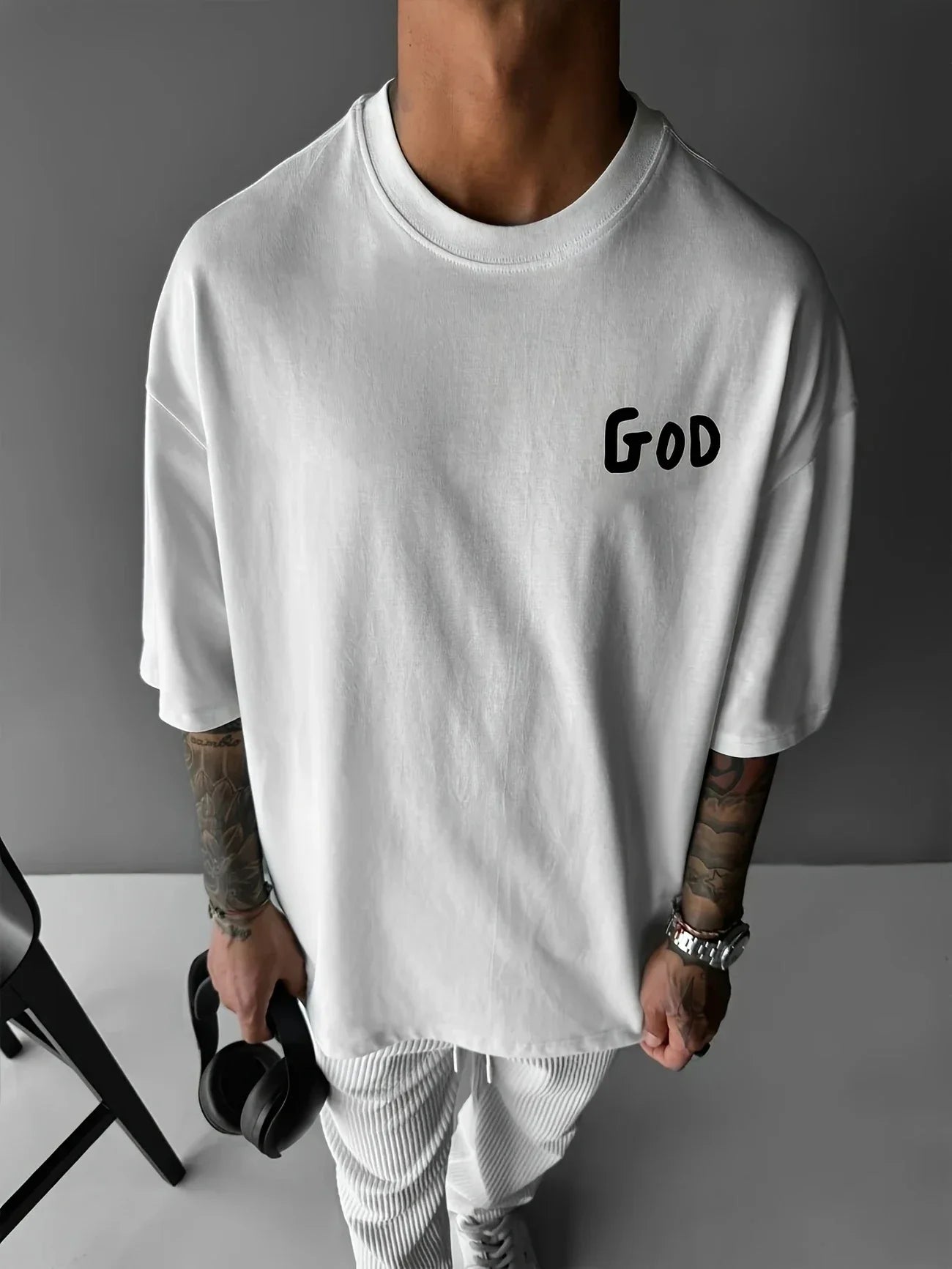 Christian God Printed T-shirts for Men High Quality 100% Cotton O-neck Short Sleeve Tops Spring Summer Daily Casual Fashion Tees