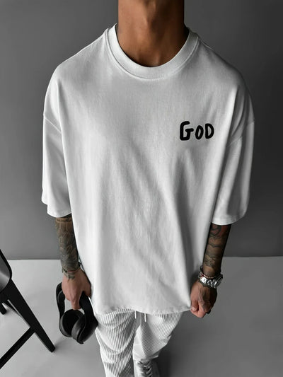 Christian God Printed T-shirts for Men High Quality 100% Cotton O-neck Short Sleeve Tops Spring Summer Daily Casual Fashion Tees