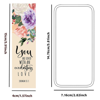 30pcs Flowerl Design Inspirational Bible Verse Bookmarks For Religious Faith Book Lover Prayer Students Bible Study Stationery