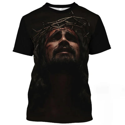 Jesus Christ Pattern T-Shirt