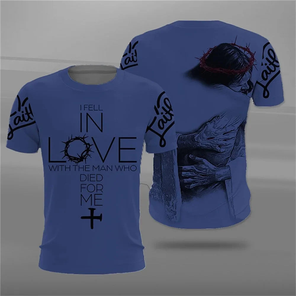 Jesus Christ Pattern T-Shirt