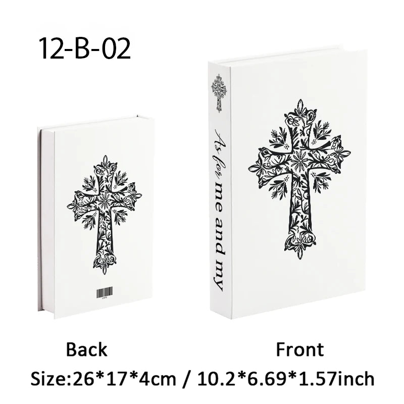 Jehovah Cross Bible Luxury Book Storage Box Home Decor Interior