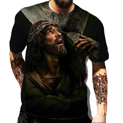 Jesus Christ 3d Printed T-shirt Men's