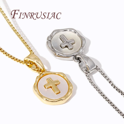 18K Gold/Silver Jesus Cross Pendants For Necklace