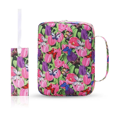 Bible Cover Case, Stylish Functional Portable Bible Carrying Case Pockets Zipper