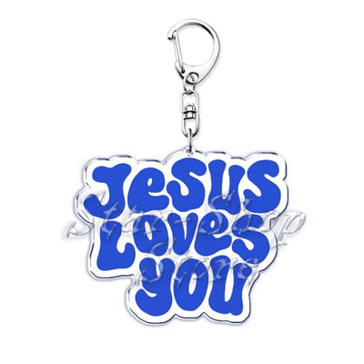 "Jesus Loves You" Letter Keychains