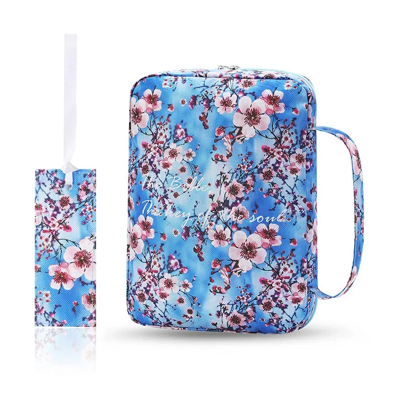 Bible Cover Case, Stylish Functional Portable Bible Carrying Case Pockets Zipper
