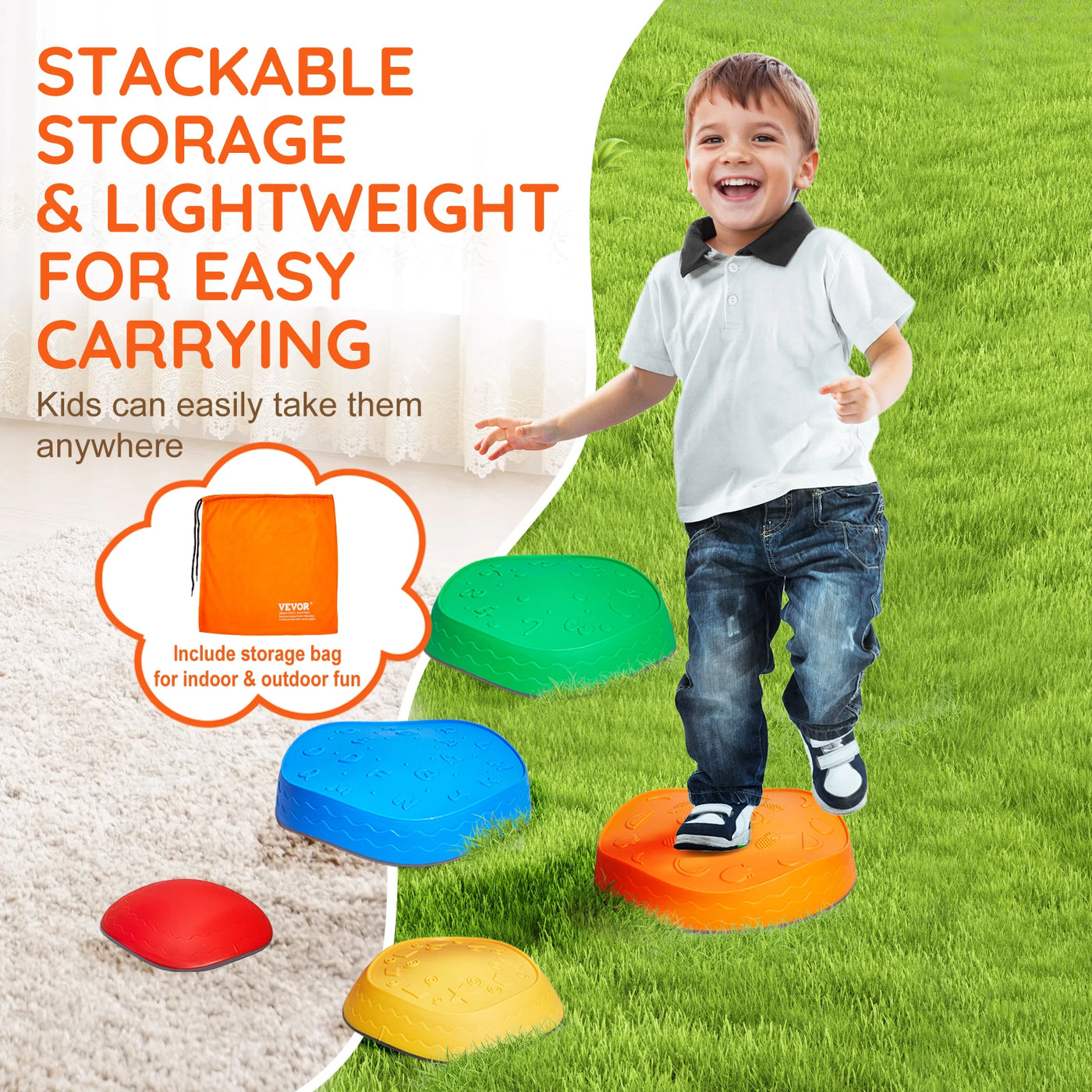 Balance Stepping Stones Montessori Children Toys Sensory Training Fast Shipping!