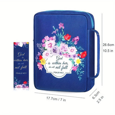 Bible Cover Case, Stylish Functional Portable Bible Carrying Case Pockets Zipper