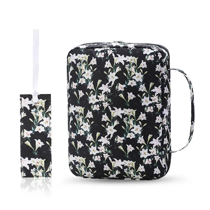 Bible Cover Case, Stylish Functional Portable Bible Carrying Case Pockets Zipper
