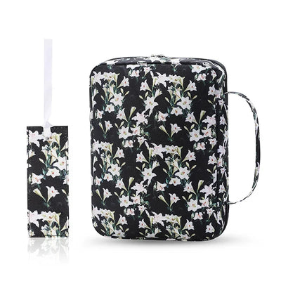 Bible Cover Case, Stylish Functional Portable Bible Carrying Case Pockets Zipper