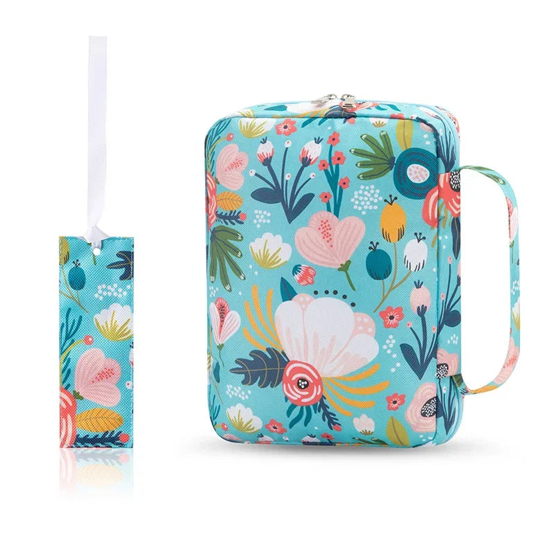 Bible Cover Case, Stylish Functional Portable Bible Carrying Case Pockets Zipper