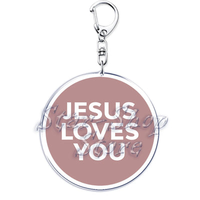 "Jesus Loves You" Letter Keychains