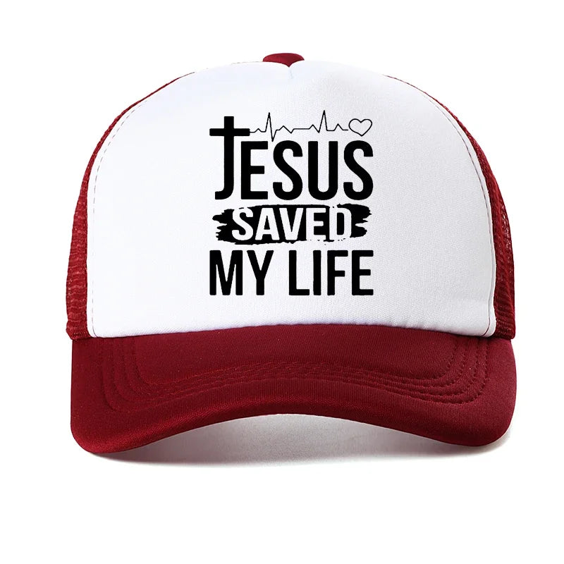 "Jesus Saved My Life" Baseball Hat