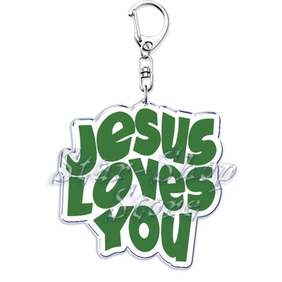 "Jesus Loves You" Letter Keychains