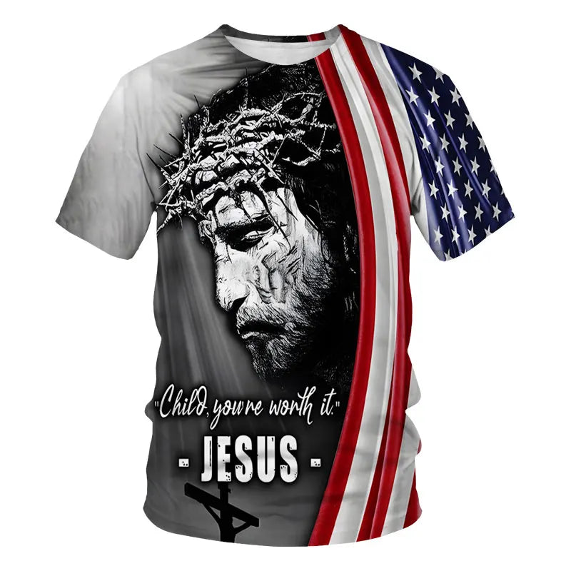 Jesus Christ 3d Printed T-shirt Men's