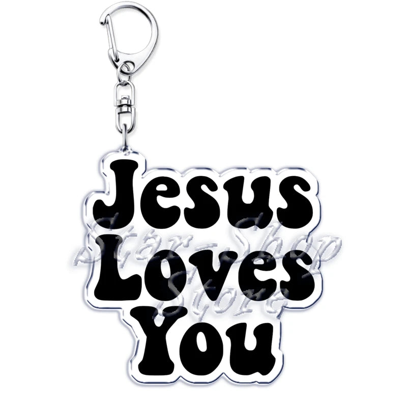 "Jesus Loves You" Letter Keychains