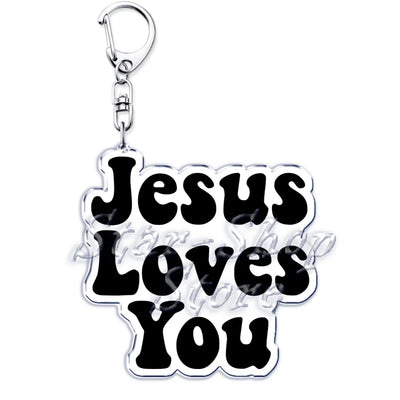 "Jesus Loves You" Letter Keychains