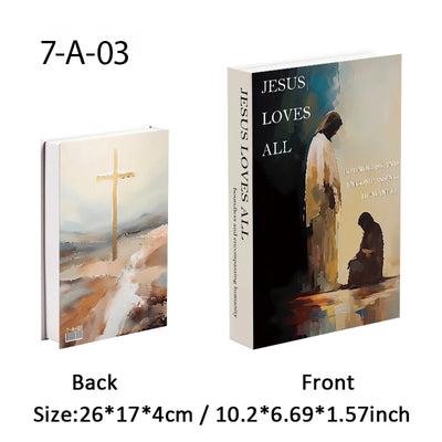 Jehovah Cross Bible Luxury Book Storage Box Home Decor Interior