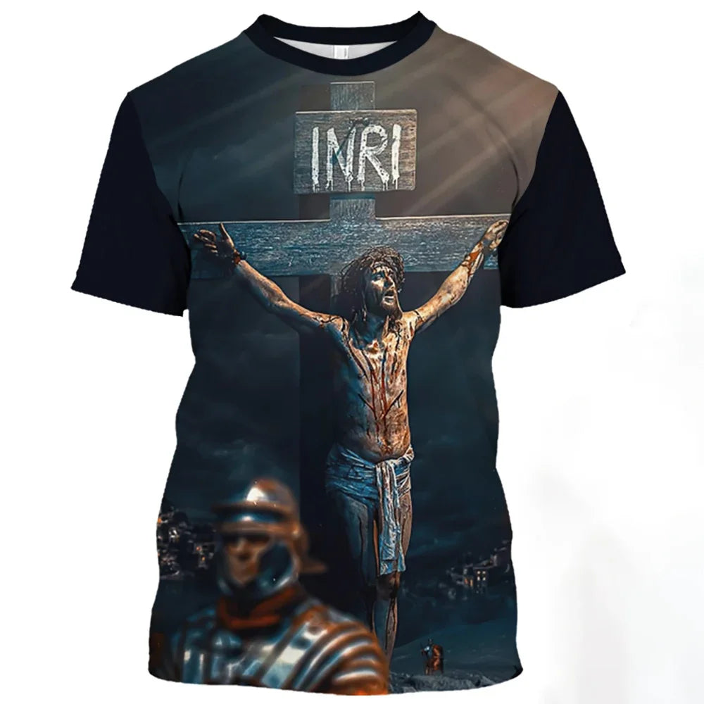 Jesus Christ Pattern T-Shirt