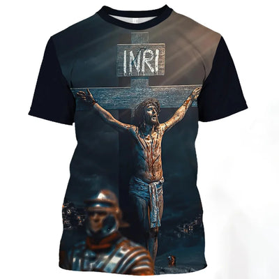 Jesus Christ Pattern T-Shirt