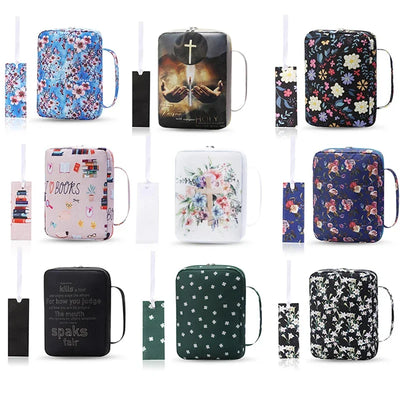Bible Cover Case, Stylish Functional Portable Bible Carrying Case Pockets Zipper