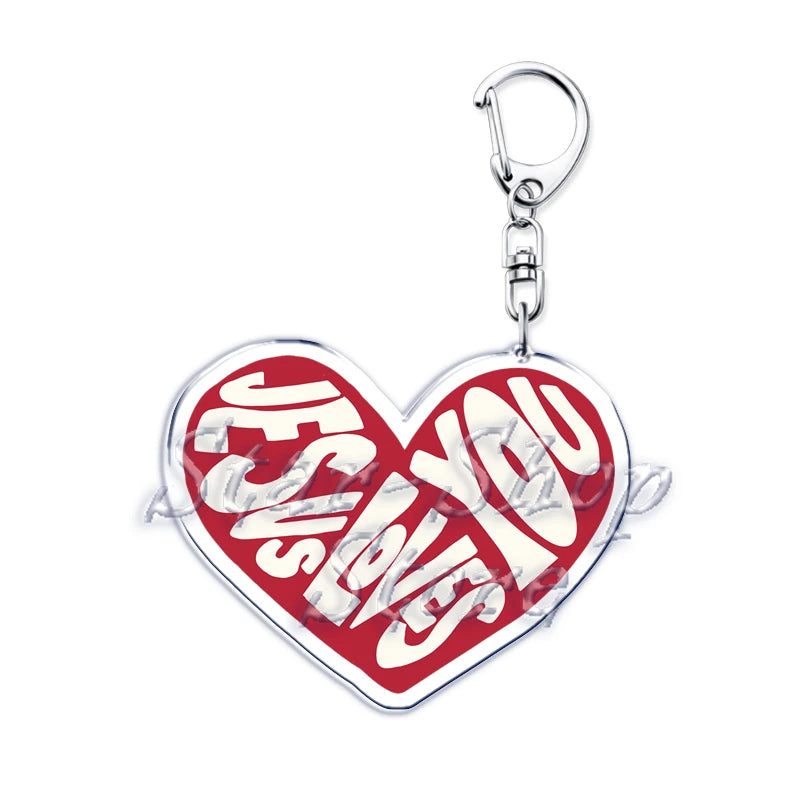 "Jesus Loves You" Letter Keychains