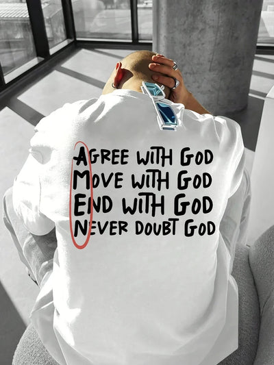 Christian God Printed T-shirts for Men High Quality 100% Cotton O-neck Short Sleeve Tops Spring Summer Daily Casual Fashion Tees