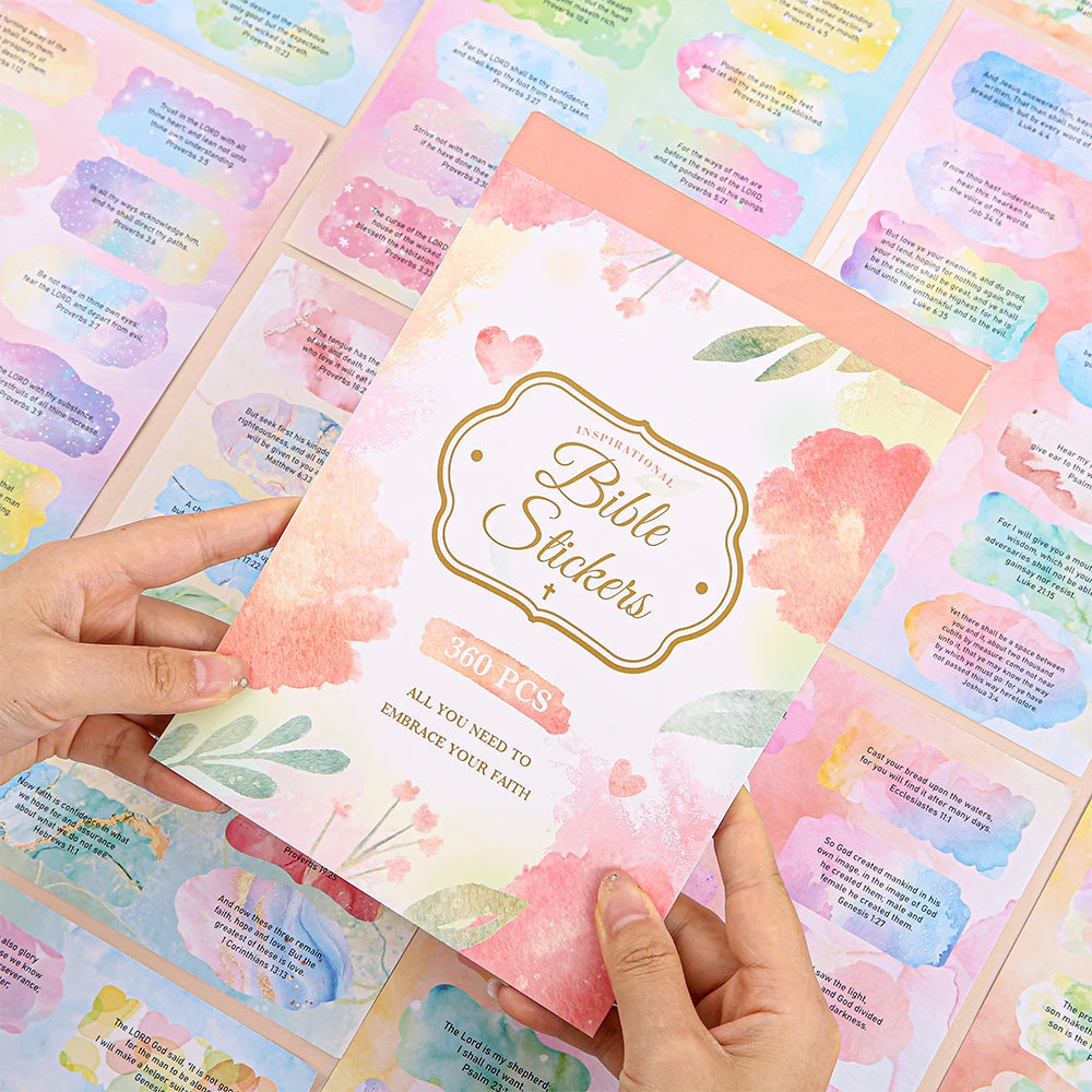 360Pcs Bible Stickers Book Christian Scripture Quotes Planner Accessories For Journaling Bible Study Inspiring Religious Decals 