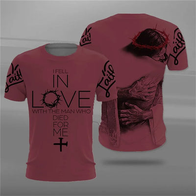 Jesus Christ Pattern T-Shirt