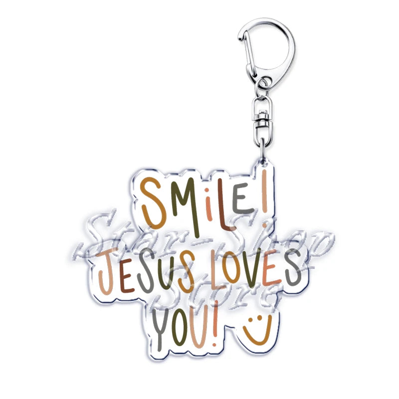 "Jesus Loves You" Letter Keychains