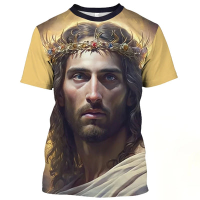 Jesus Christ Pattern T-Shirt