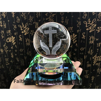 HOT SALE Christianity gift 3D Crystal CROSS statue