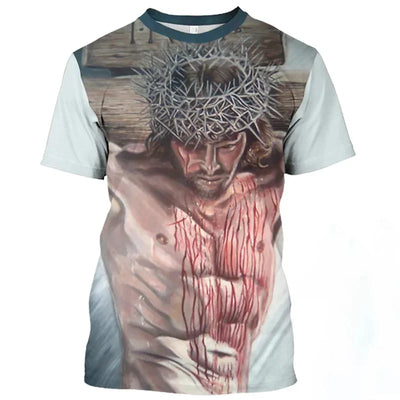 Jesus Christ Pattern T-Shirt