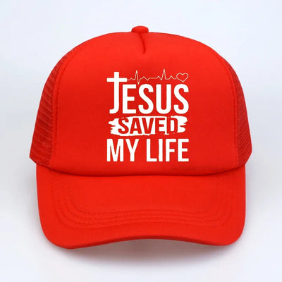 "Jesus Saved My Life" Baseball Hat