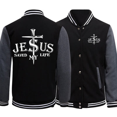 "Jesus Saved My Life" Jackets Style Baseball