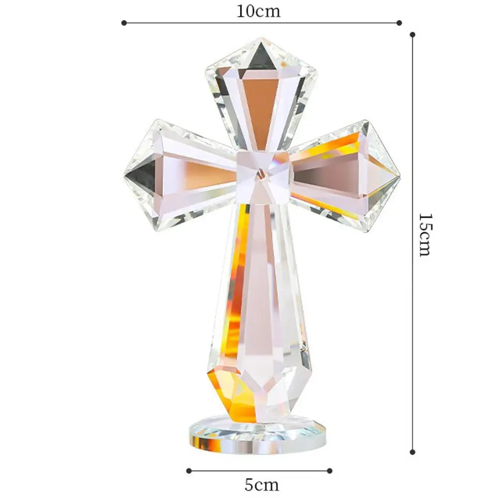 Hand-carved AB Color Crystal Cross