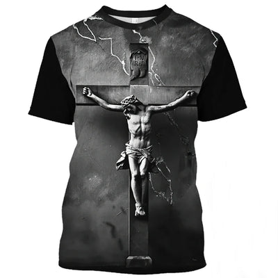 Jesus Christ Pattern T-Shirt