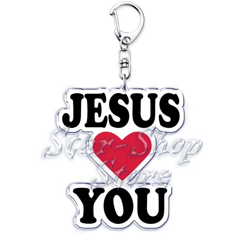 "Jesus Loves You" Letter Keychains